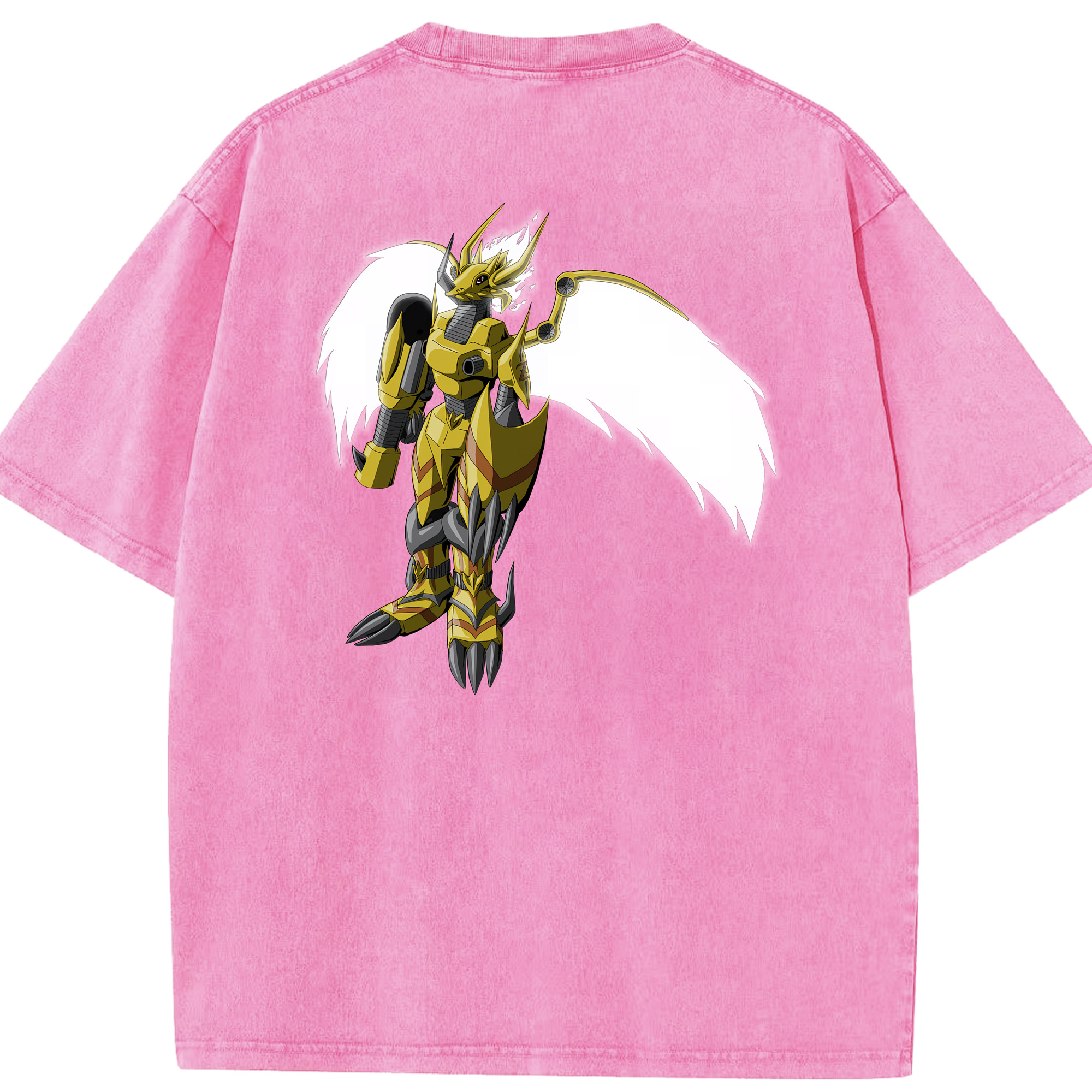 （画像用） Digimon デジタルモンスター/デジモン 綿100% ヴィンテージ風 半袖Tシャツ（背面プリント）